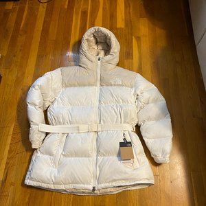 The North Face Nuptse Belted Mid Down Filled Jacket Leopard Print Size XL